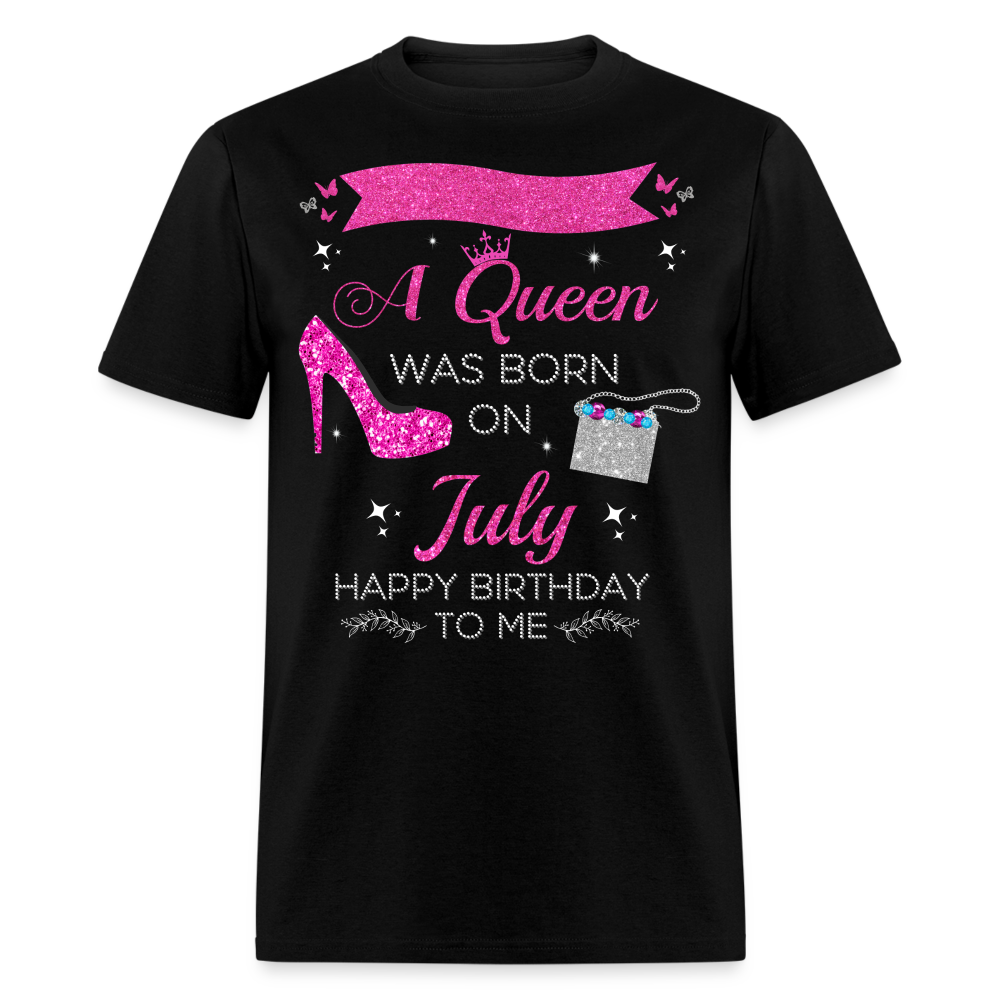 PERSONALIZABLE JULY QUEEN SHIRT - black