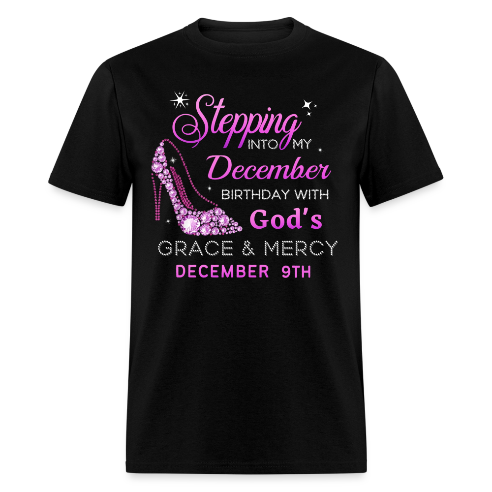 DECEMBER 9TH BIRTHDAY UNISEX SHIRT - black