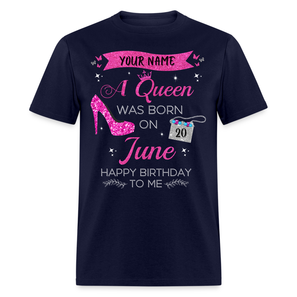 PERSONALIZABLE JUNE QUEEN SHIRT - navy
