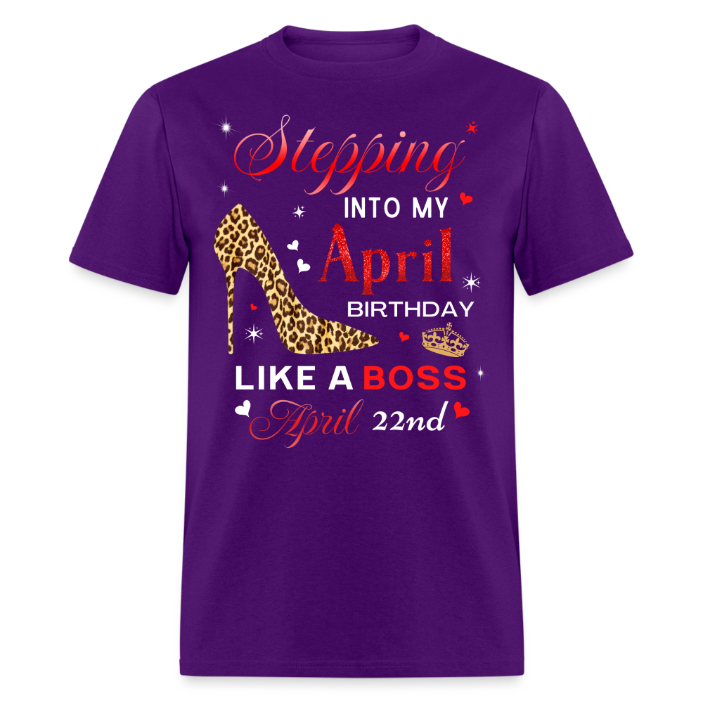 BIRTHDAY BOSS APRIL 22ND - purple