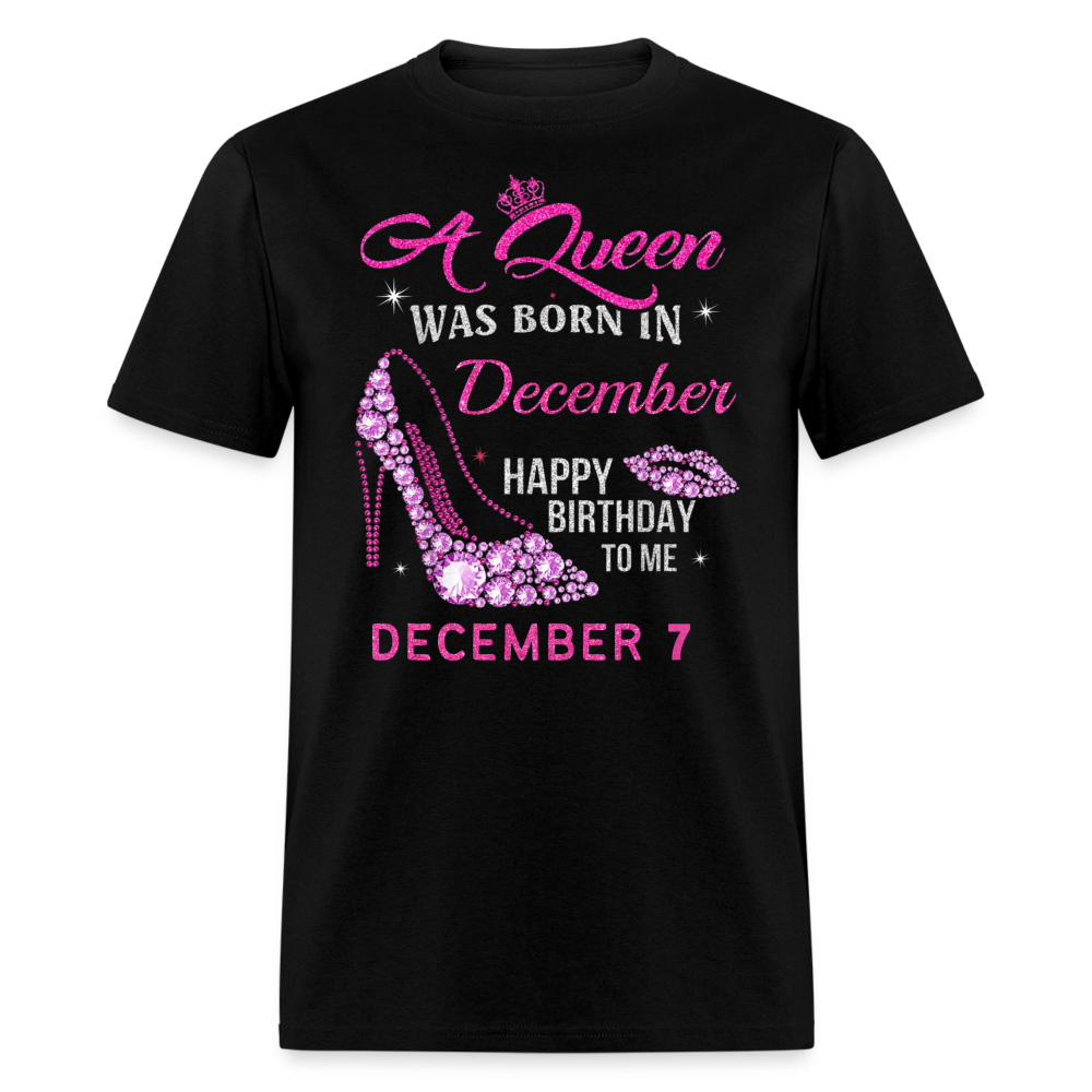 7TH DECEMBER QUEEN UNISEX SHIRT - black