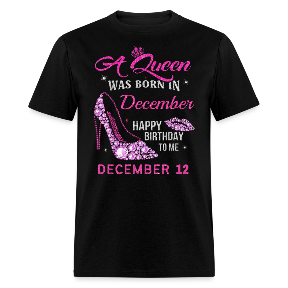 12TH DECEMBER QUEEN UNISEX SHIRT - black