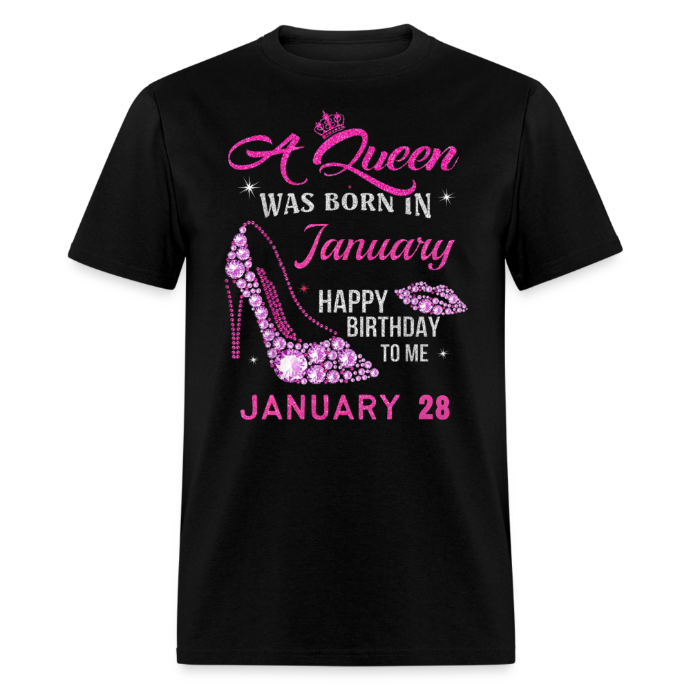 28TH JANUARY QUEEN UNISEX SHIRT - black