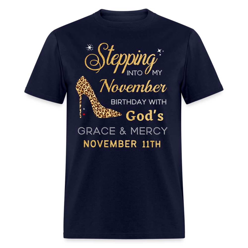 NOVEMBER 11TH GRACE AND MERCY UNISEX SHIRT - navy