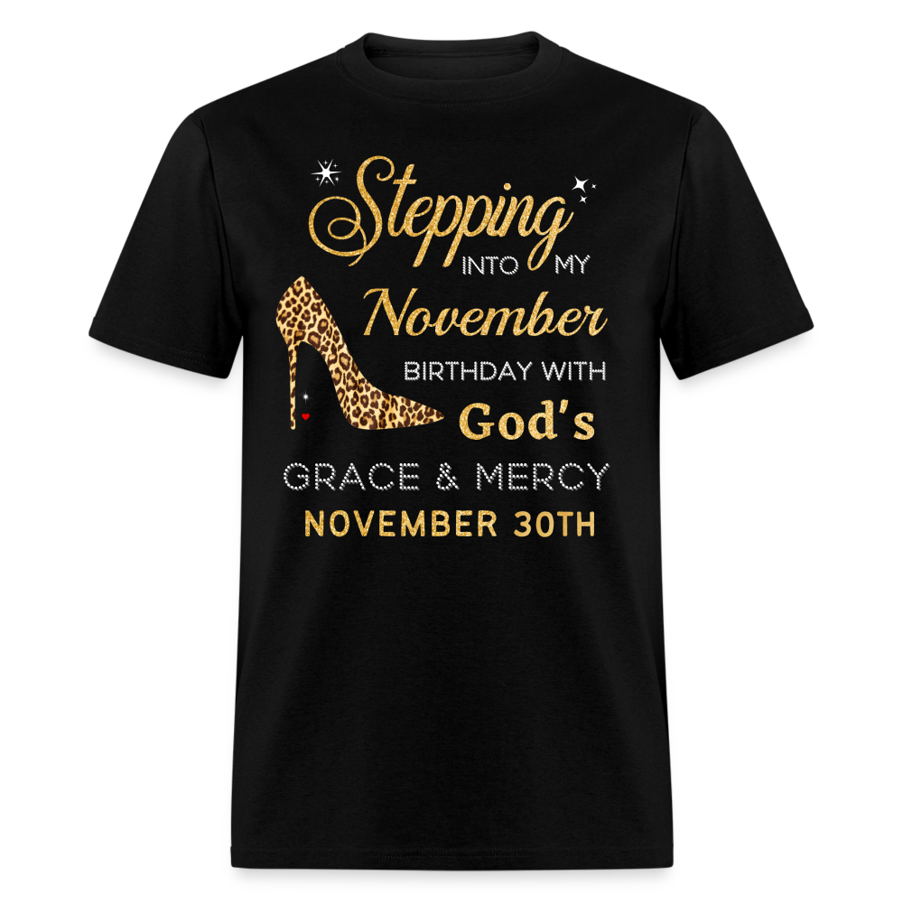 NOVEMBER 30TH GRACE AND MERCY UNISEX SHIRT - black