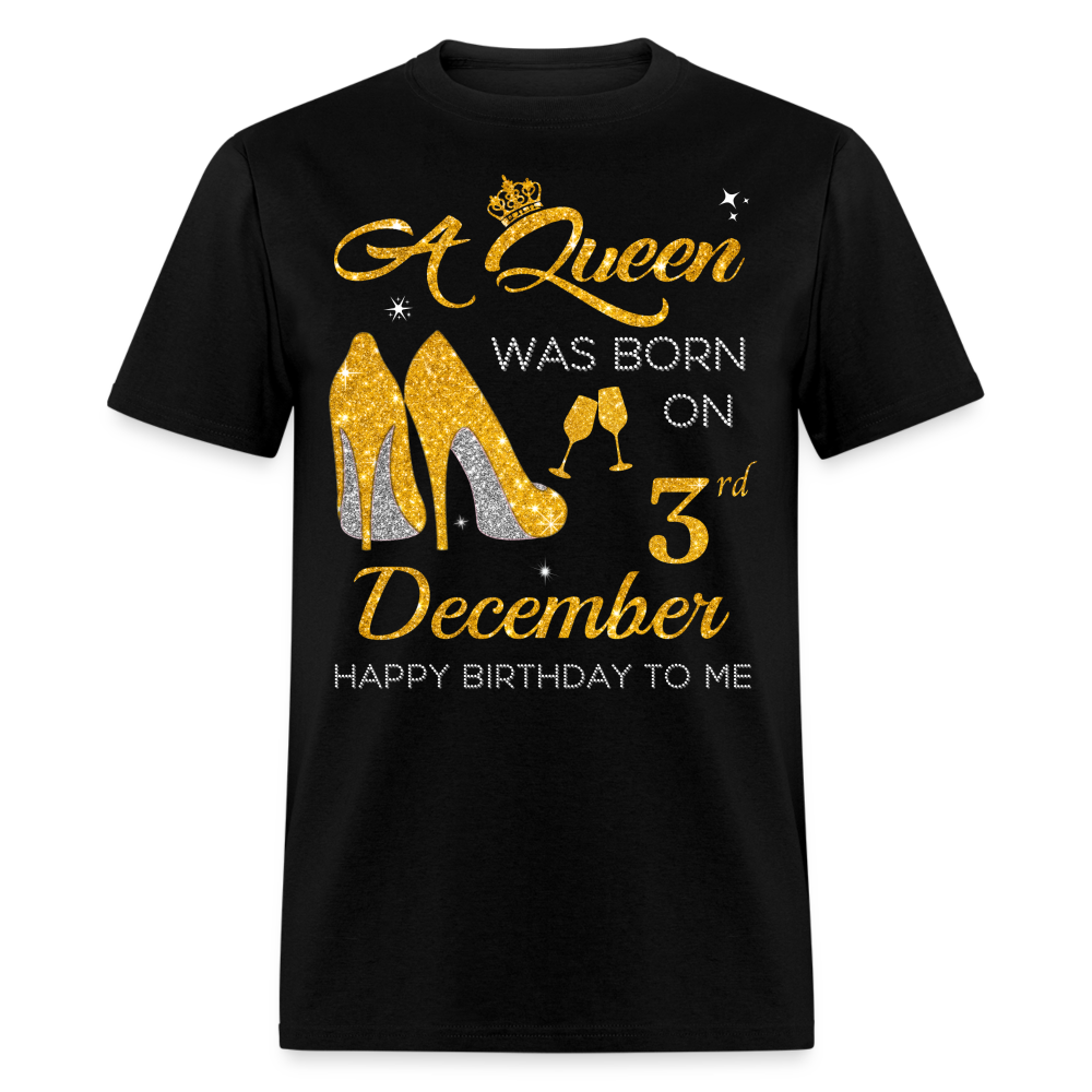 DECEMBER QUEEN 3RD UNISEX SHIRT - black