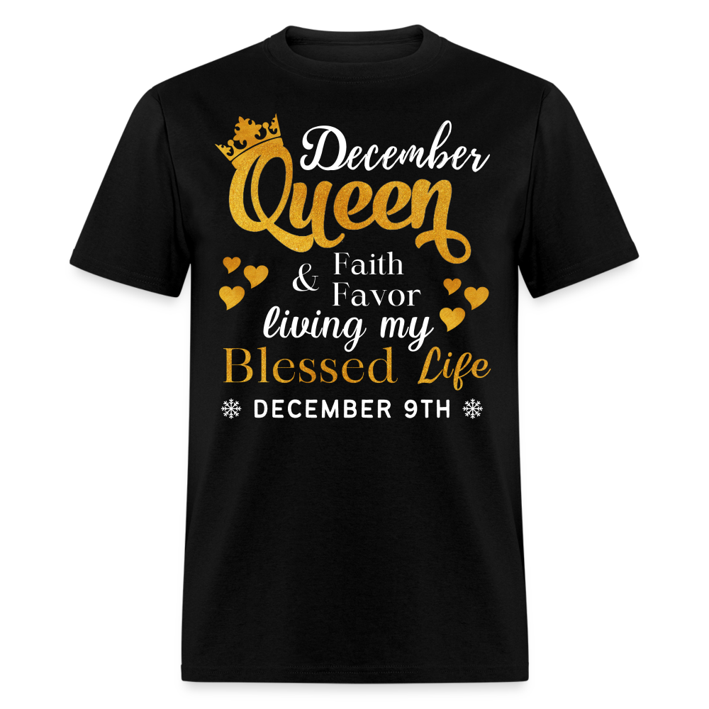 9TH DECEMBER QUEEN FAITH & FAVOR SHIRT - black
