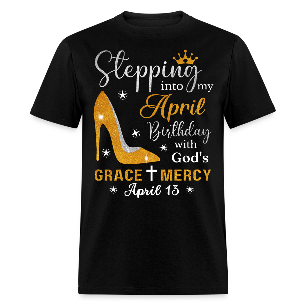 13TH APRIL GRACE AND MERCY UNISEX SHIRT - black