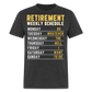 RETIREMENT WEEKLY SCHEDULE SHIRT