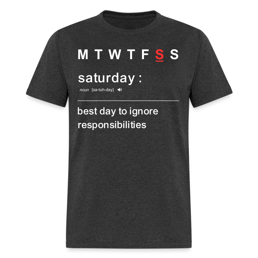 SATURDAY-BEST DAY TO IGNORE RESPONSIBILITIES T-SHIRT