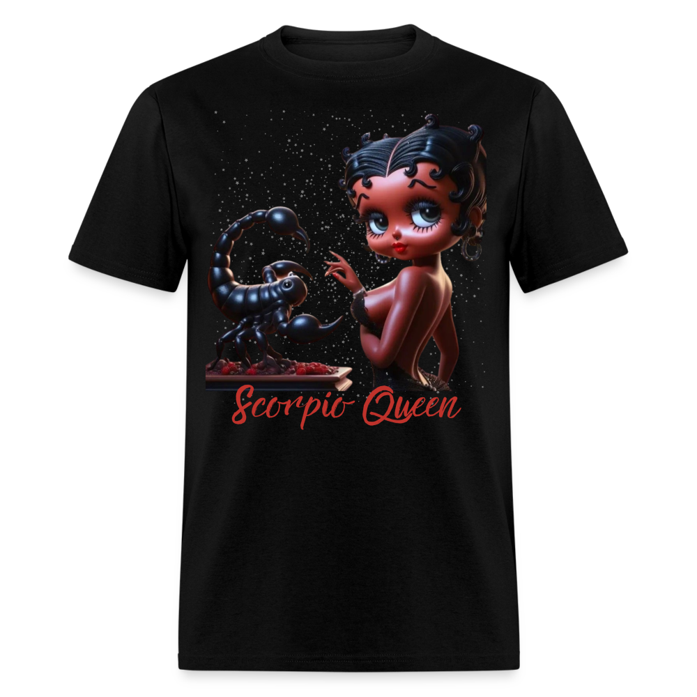 SCORPIO QUEEN SUNSIGN UNISEX SHIRT - black