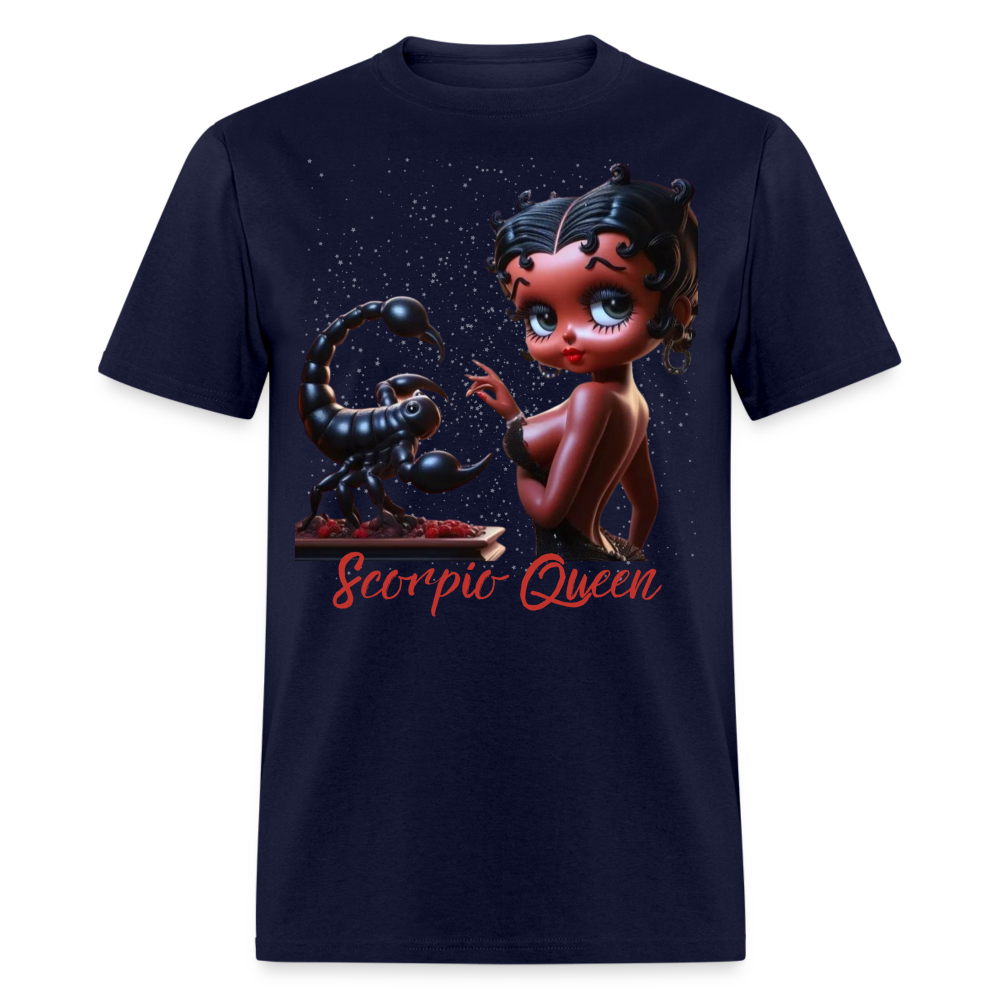 SCORPIO QUEEN SUNSIGN UNISEX SHIRT - navy