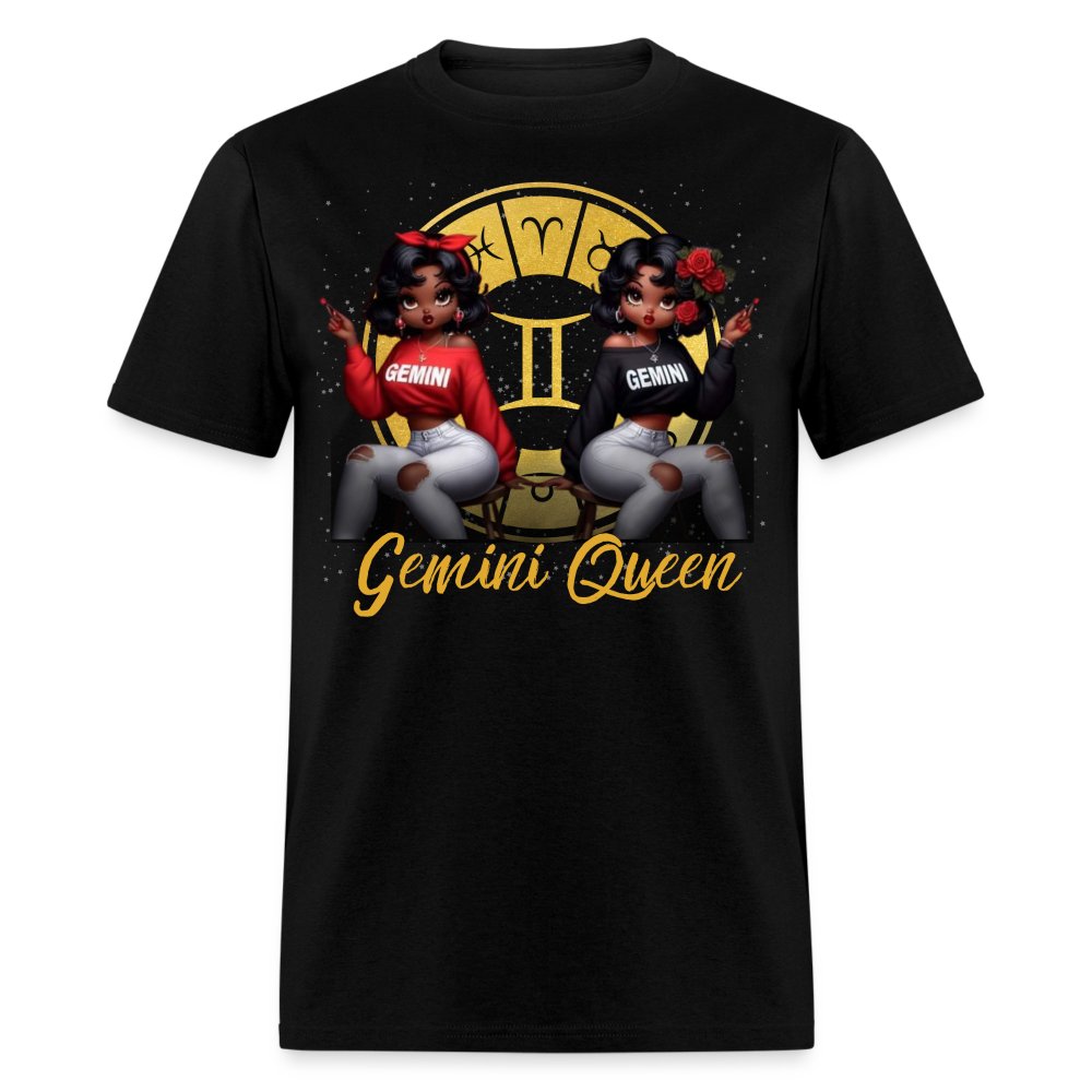 GEMINI QUEEN SUNSIGN UNISEX SHIRT - black