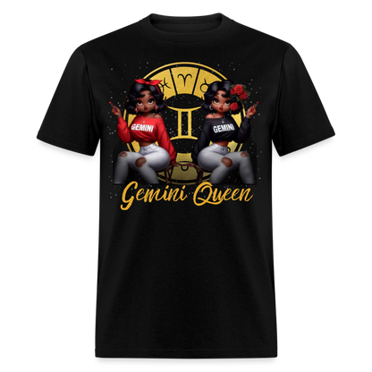 GEMINI QUEEN SUNSIGN UNISEX SHIRT - black