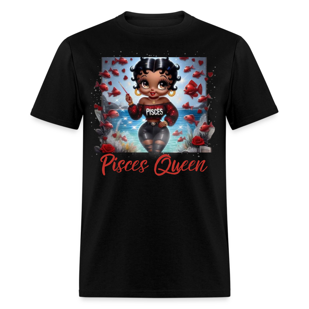 PISCES QUEEN ZOD SUNSIGN UNISEX SHIRT - black