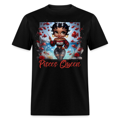 PISCES QUEEN ZOD SUNSIGN UNISEX SHIRT - black