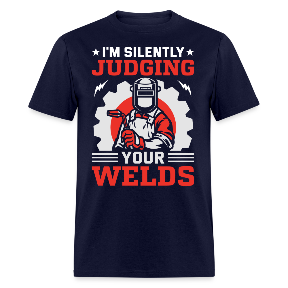 I'M SILENTLY JUDGING YOUR WELDS SHIRT - navy