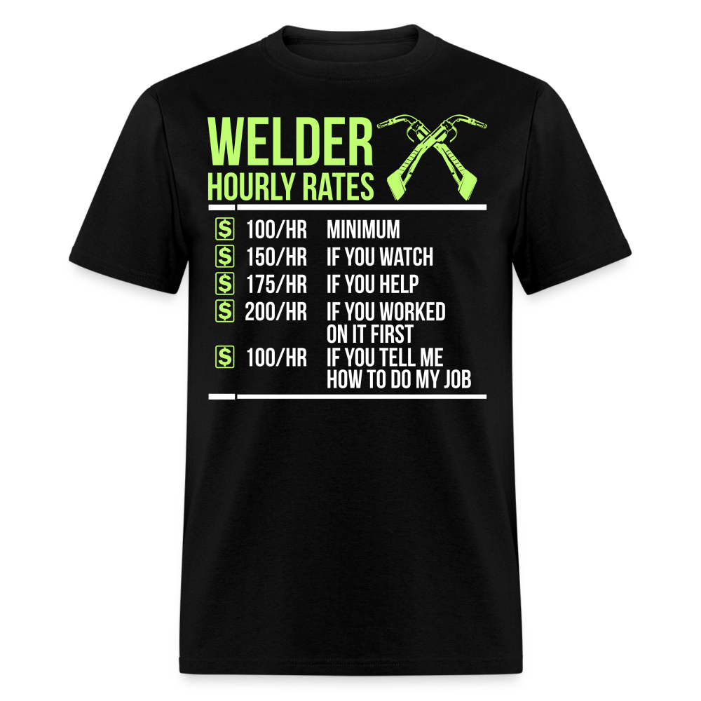 WELDER HOURLY RATES SHIRT - black