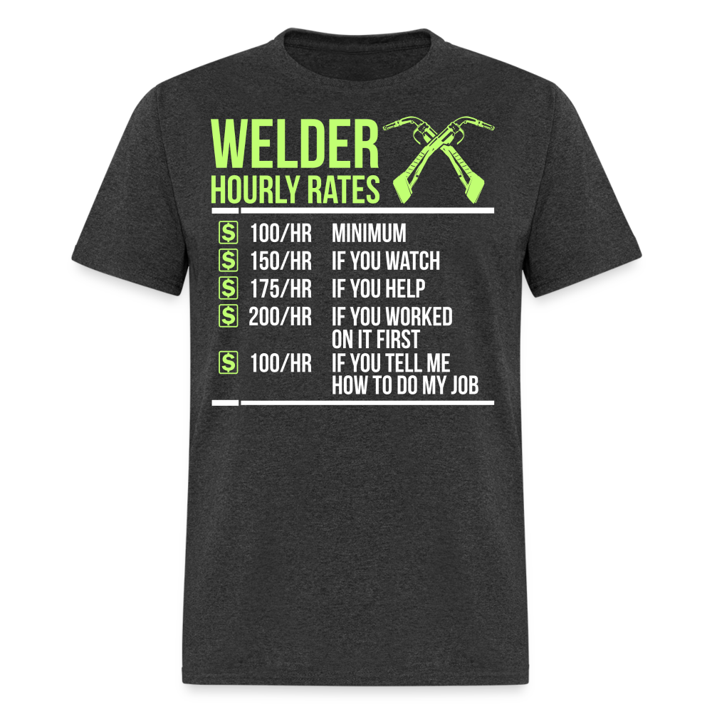 WELDER HOURLY RATES SHIRT - heather black