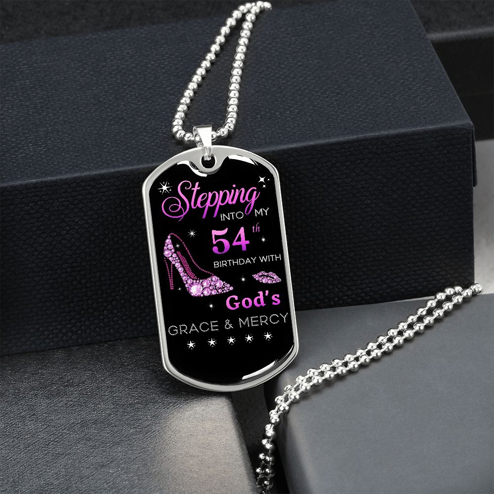 STEPPING INTO MY 54TH BIRTHDAY NECKLACE