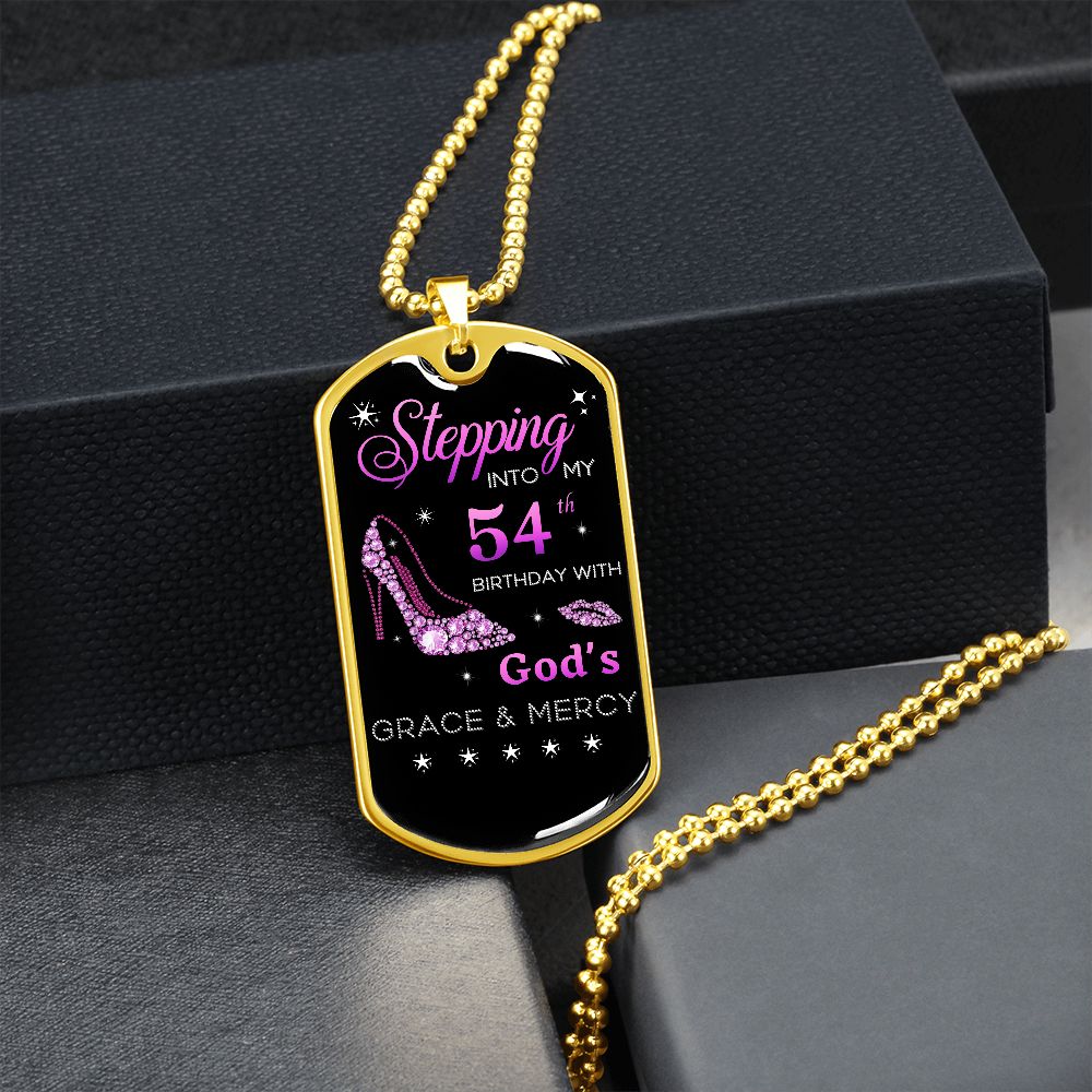 STEPPING INTO MY 54TH BIRTHDAY NECKLACE