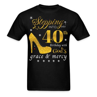 STEPPING 40 GOD'S GRACE UNISEX SHIRT - black