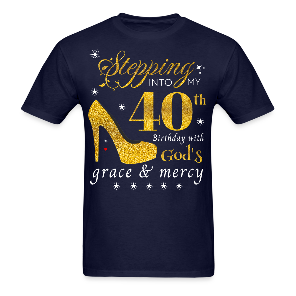 STEPPING 40 GOD'S GRACE UNISEX SHIRT - navy