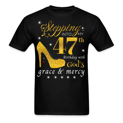 STEPPING 47 GOD'S GRACE UNISEX SHIRT - black