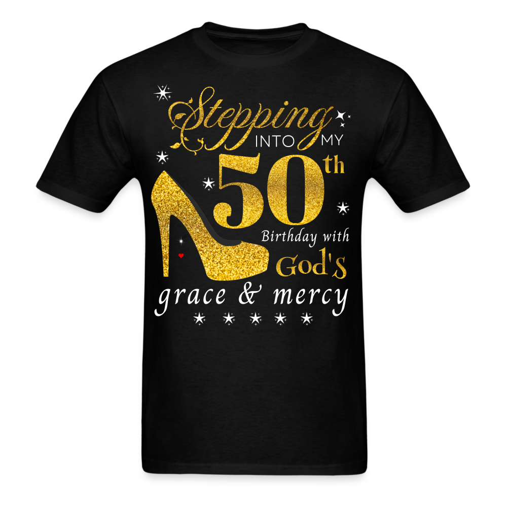 STEPPING 50 GOD'S GRACE UNISEX SHIRT - black