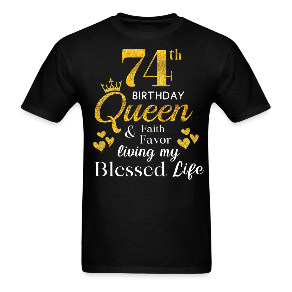 74TH QUEEN BLESSED UNISEX SHIRT - black