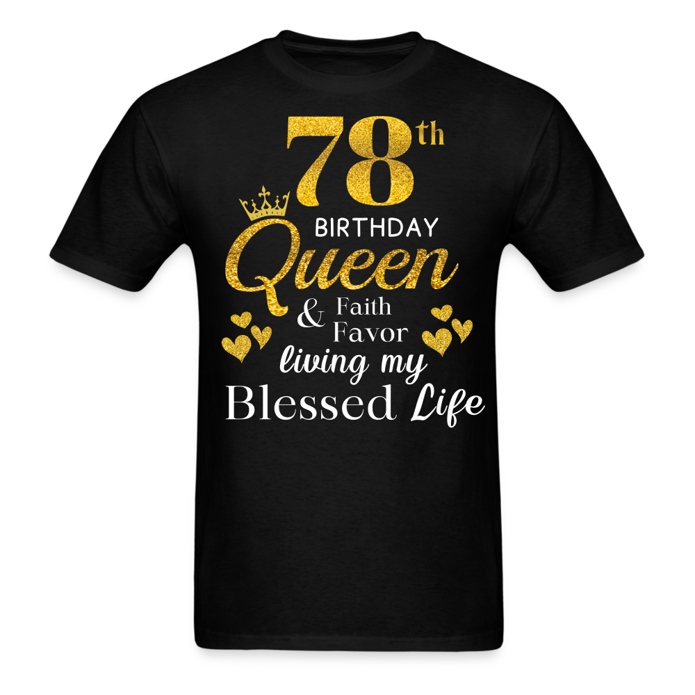 78TH QUEEN BLESSED UNISEX SHIRT - black