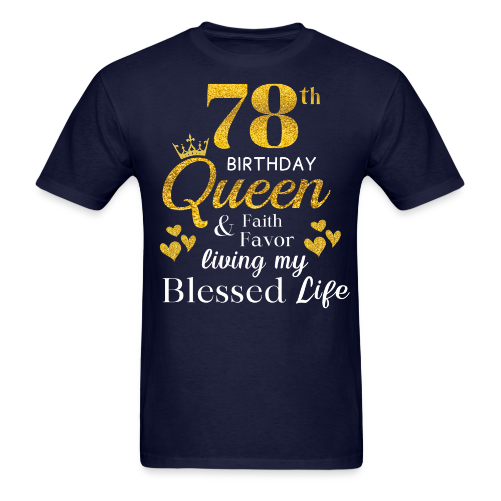 78TH QUEEN BLESSED UNISEX SHIRT - navy