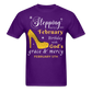 FEBRUARY 5TH GOD'S GRACE UNISEX SHIRT - purple