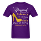FEBRUARY 6TH GOD'S GRACE UNISEX SHIRT - purple