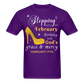 FEBRUARY 17TH GOD'S GRACE UNISEX SHIRT - purple