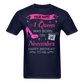 PERSONALIZABLE NOVEMBER QUEEN SHIRT - navy