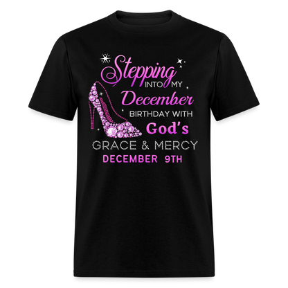 DECEMBER 9TH BIRTHDAY UNISEX SHIRT - black