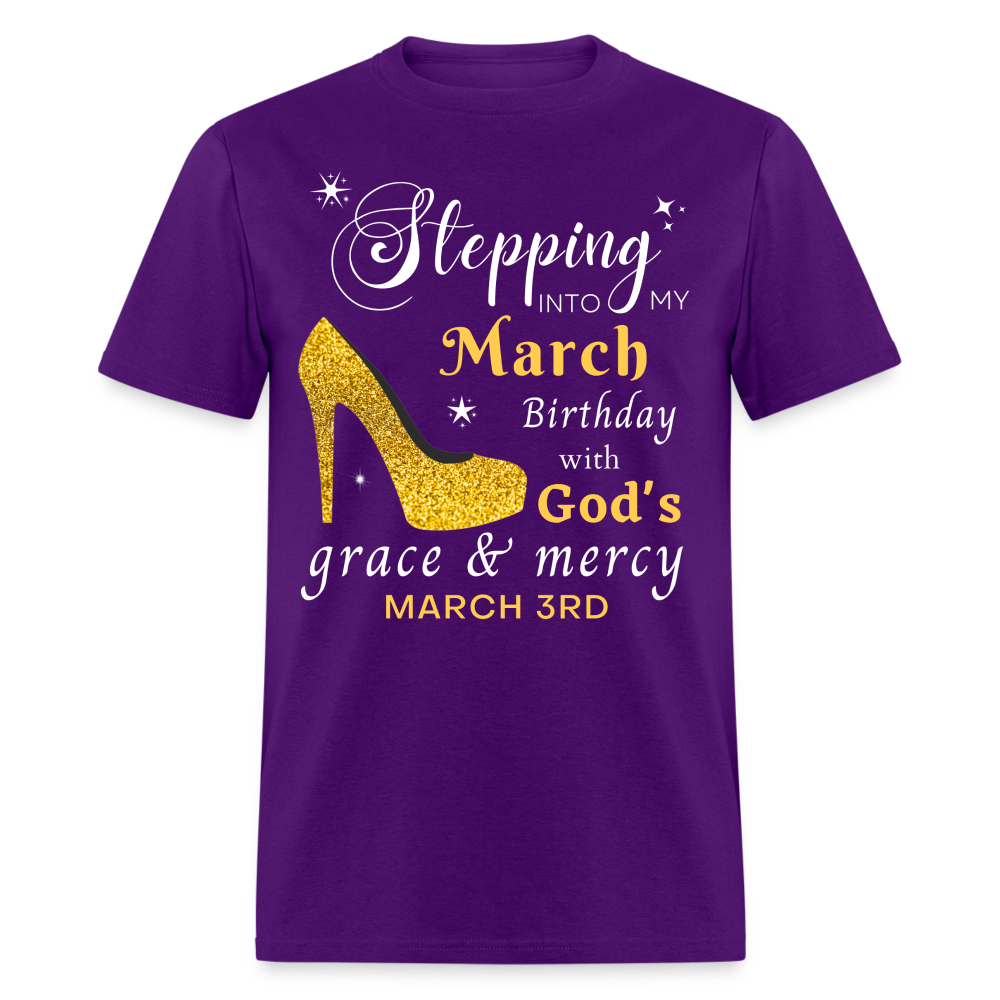 MARCH 3RD GOD'S GRACE UNISEX SHIRT - purple