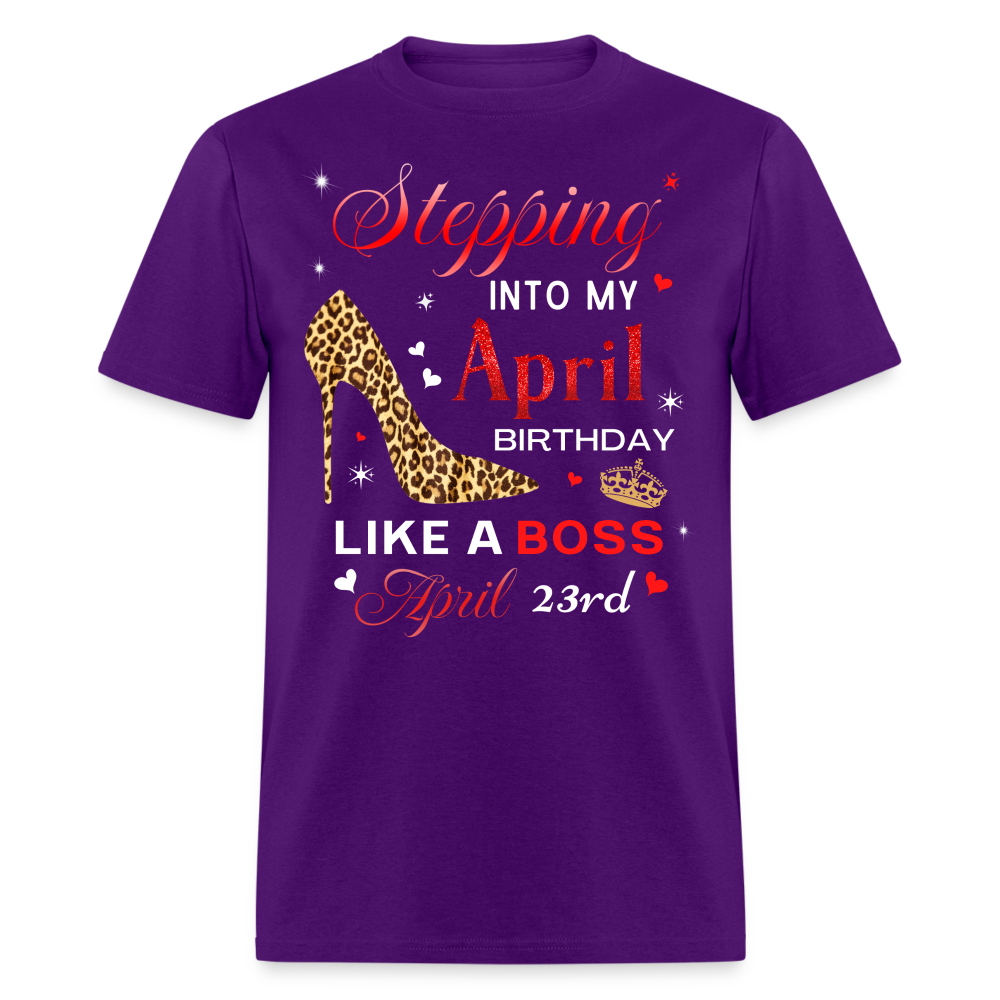 BIRTHDAY BOSS APRIL 23RD - purple