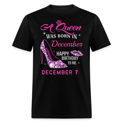 7TH DECEMBER QUEEN UNISEX SHIRT - black