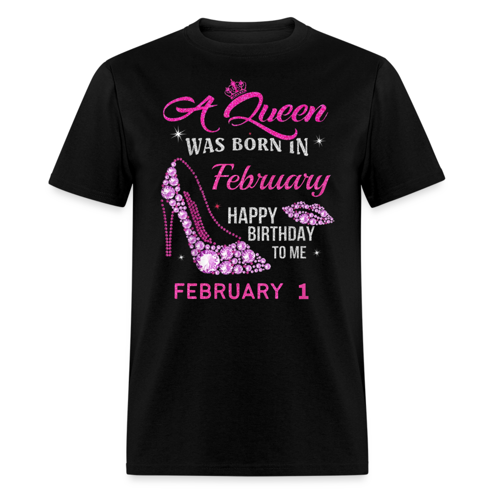 1ST FEBRUARY QUEEN UNISEX SHIRT - black