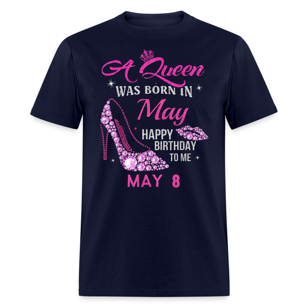 8TH MAY QUEEN UNISEX SHIRT - navy