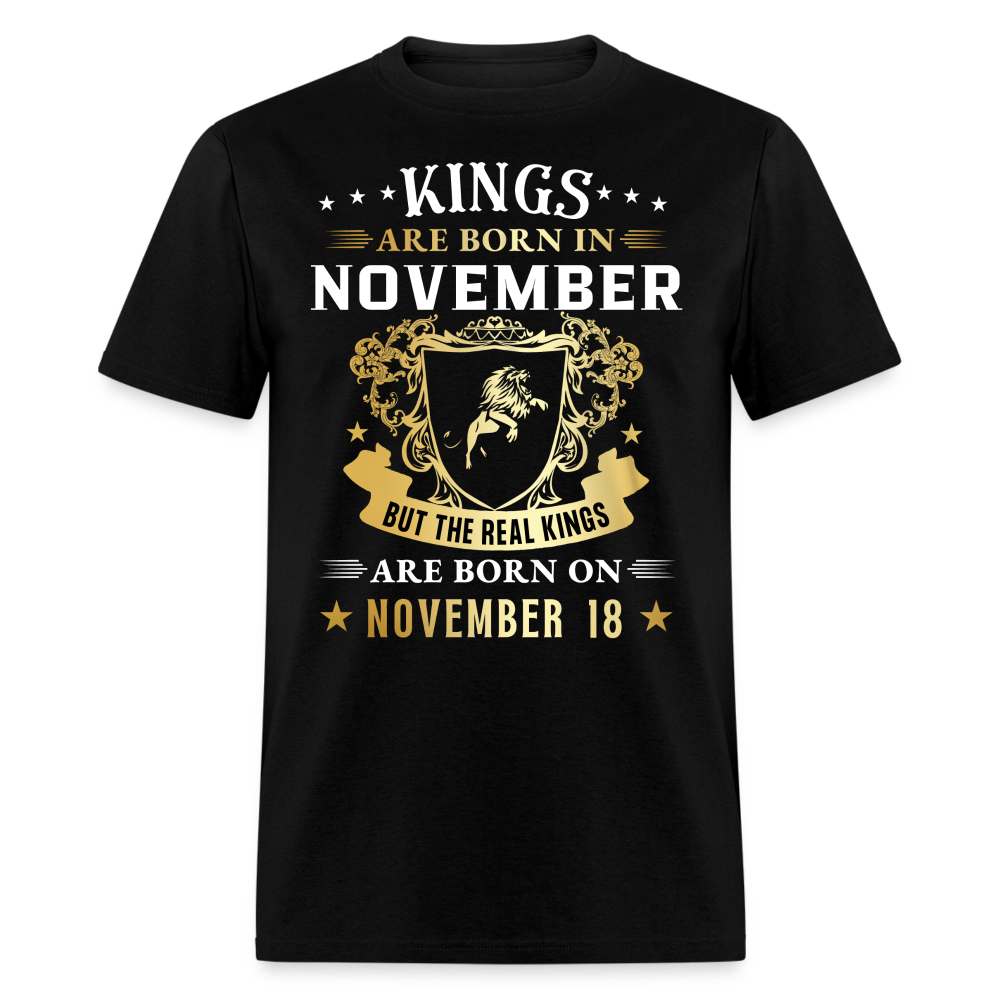 18TH NOVEMBER KING UNISEX SHIRT - black