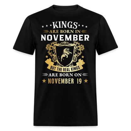 19TH NOVEMBER KING UNISEX SHIRT - black