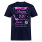 PERSONALIZABLE JUNE STEPPING BIRTHDAY UNISEX SHIRT - navy