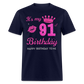 MY 91ST BIRTHDAY UNISEX SHIRT - navy