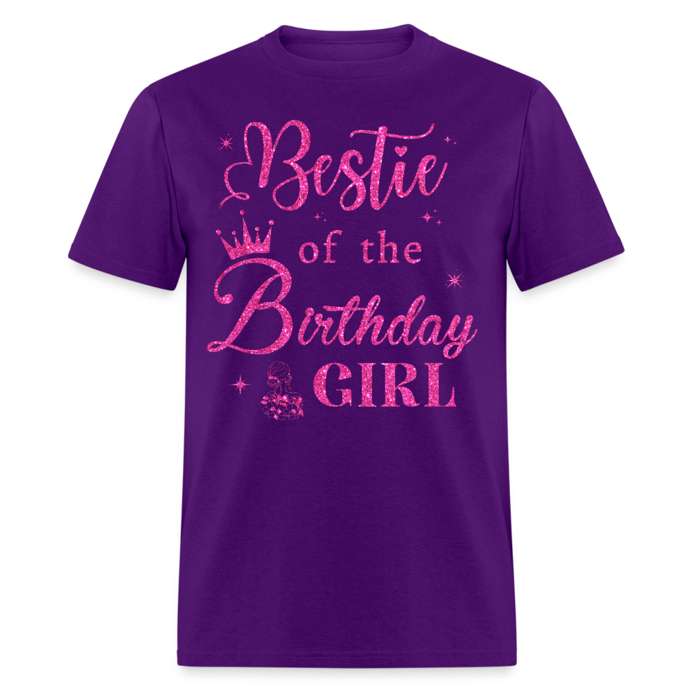 BESTIE OF THE BIRTHDAY GIRL UNISEX SHIRT - purple