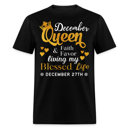27TH DECEMBER QUEEN FAITH & FAVOR SHIRT - black