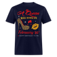 BIRTHDAY QUEEN FEBRUARY 16TH SHIRT - navy