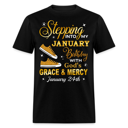 24TH JANUARY GOD'S GRACE SHIRT - black
